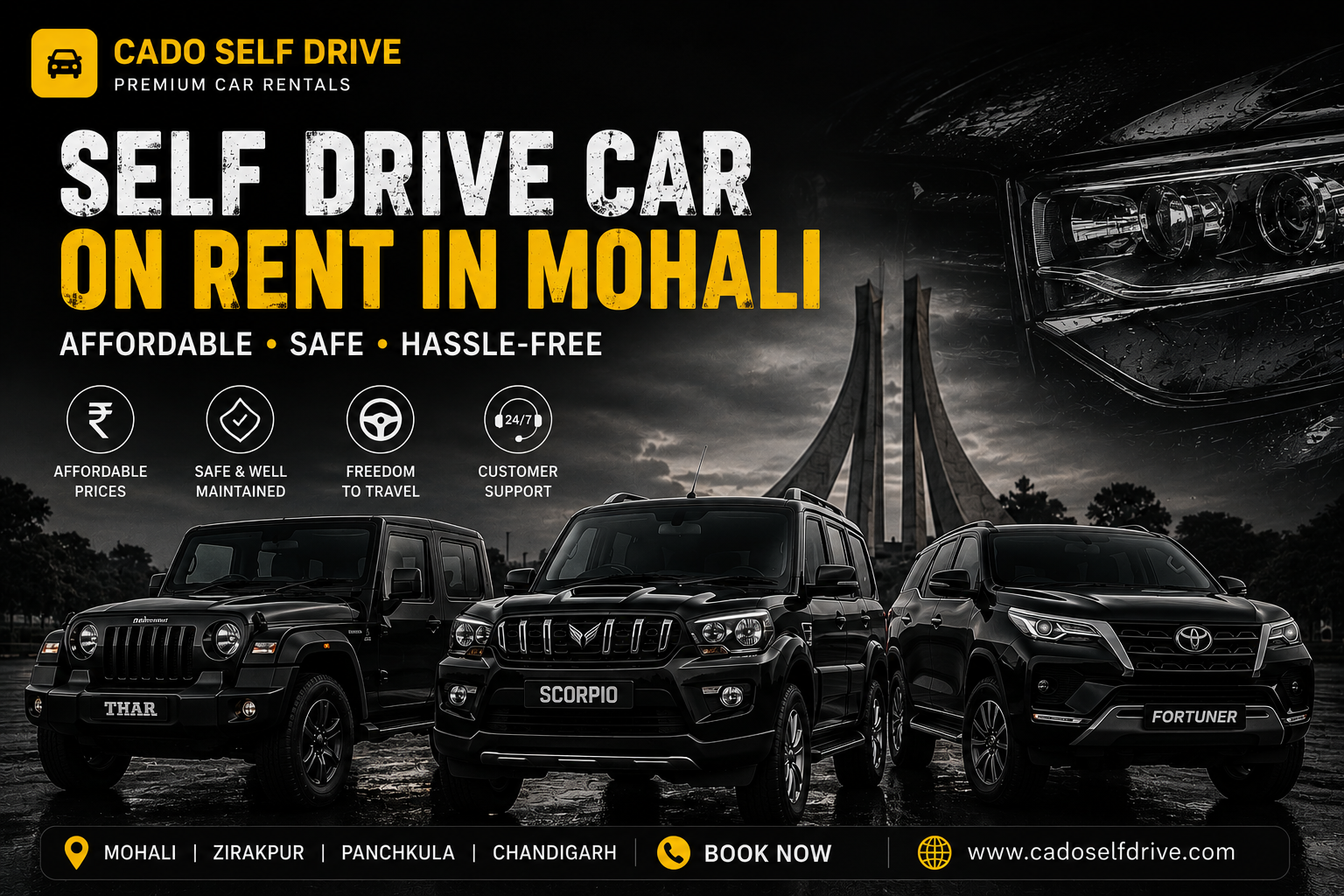 Self Drive Car on Rent in Mohali: Affordable, Safe & Hassle-Free Car
