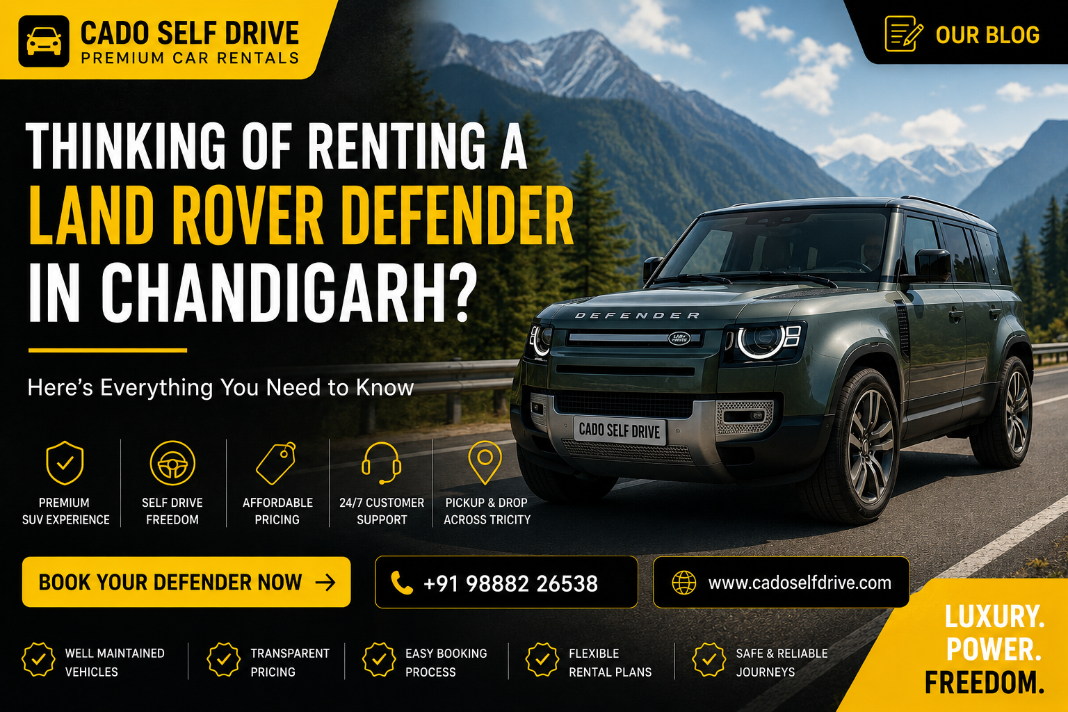 Thinking of Renting a Land Rover Defender in Chandigarh? Here's Everything You Need to Know